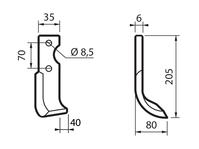 ADR09D - ACF400 NUOVO TIPO ARCO - ELIC. DESTRA - Zappe