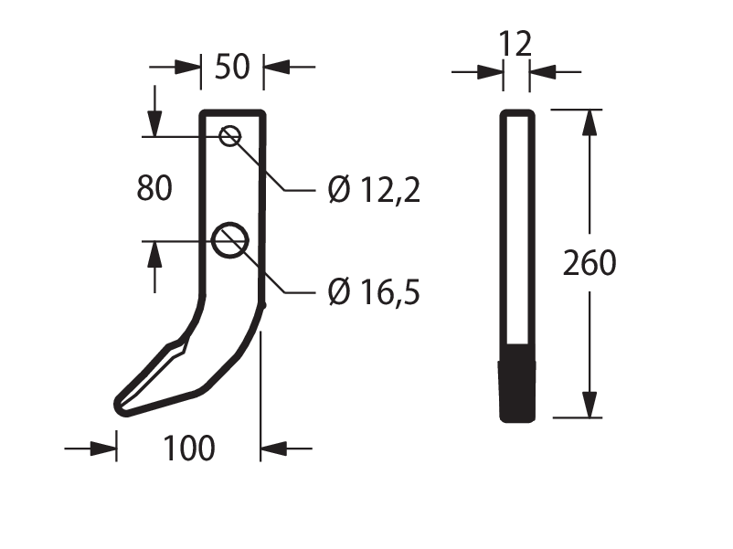AVR01R - SAGOMATORE X PATATE DENTE C/RIPORTO ANTIUSURA - Denti per sagomatori