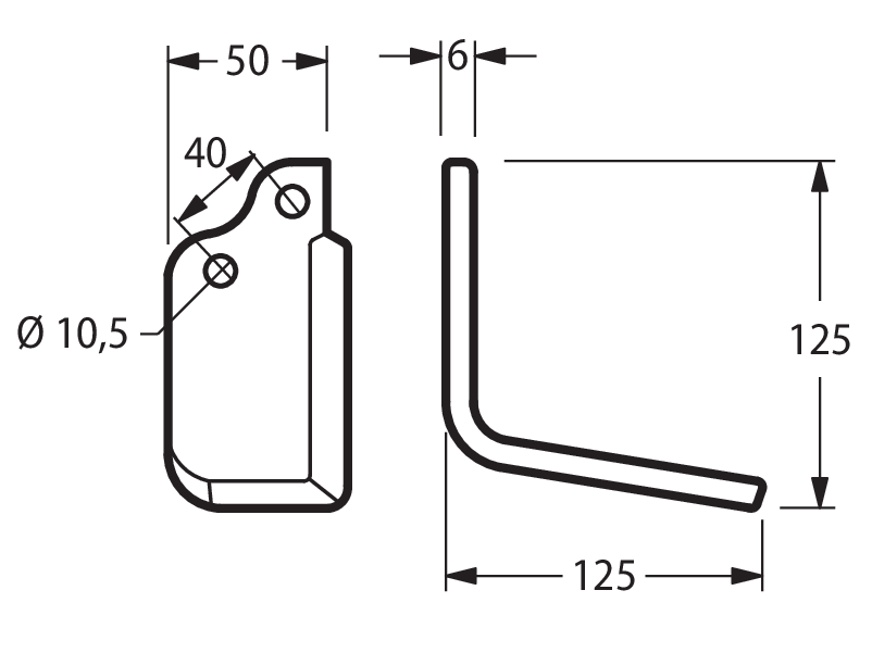 BAI03S - Q85 L130 SINISTRA ANGOLATA - Zappe