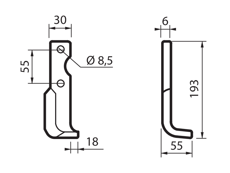 BCS13D - 732-FRESA 20 AR/EL. DESTRA - Zappe