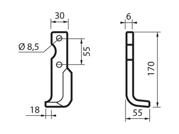 BCS14S - FRESA 20 CORTA AR/EL. SINISTRA - Zappe