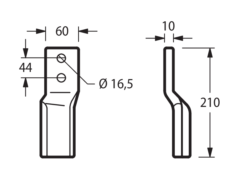 BRE16D - B200V DENTE 50175 DESTRA - Zappe