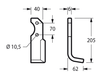 BRU16S - DS10 INTERNA ANGOLATA SINISTRA - Zappe