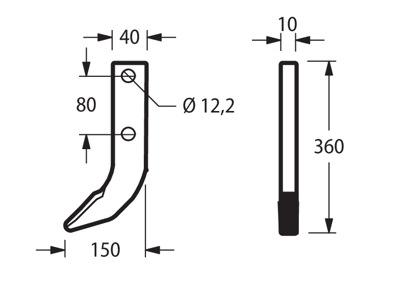 BSL01R - SAGOMATORE X PATATE DENTE C/RIPORTO ANTIUSURA - Denti per sagomatori