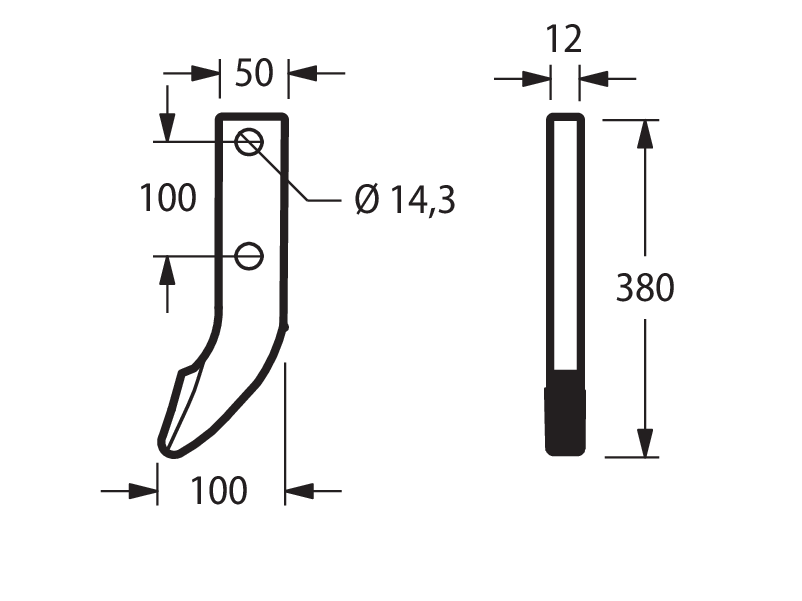 BSL02R - SAGOMATORE X PATATE DENTE C/RIPORTO ANTIUSURA - Denti per sagomatori