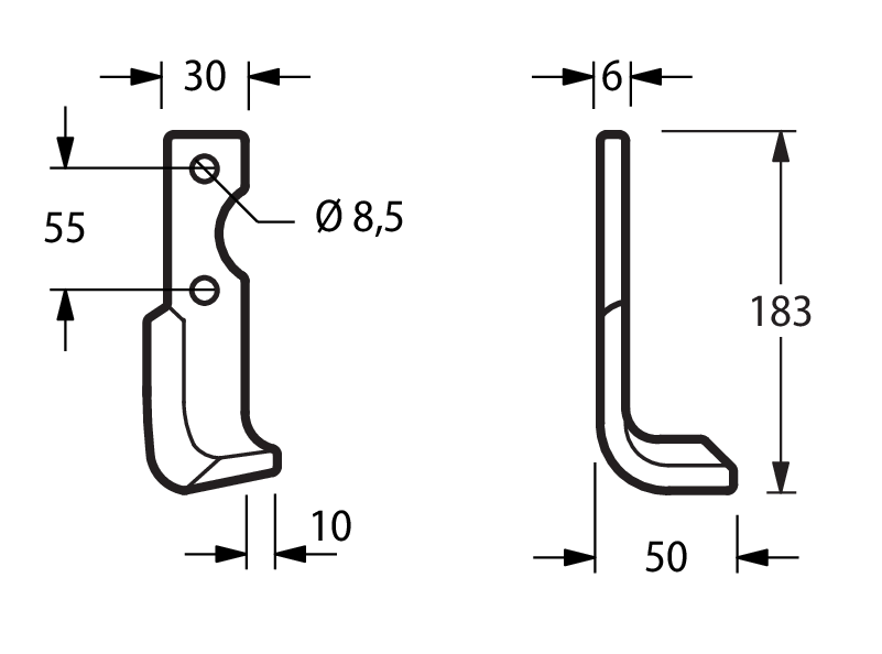 CAR11D - CARRARINO HP 8 ANG. ELIC. MINI DESTRA - Zappe