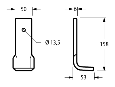 GAS01 - COLTELLO 1 FORO ANGOLATO - Zappe