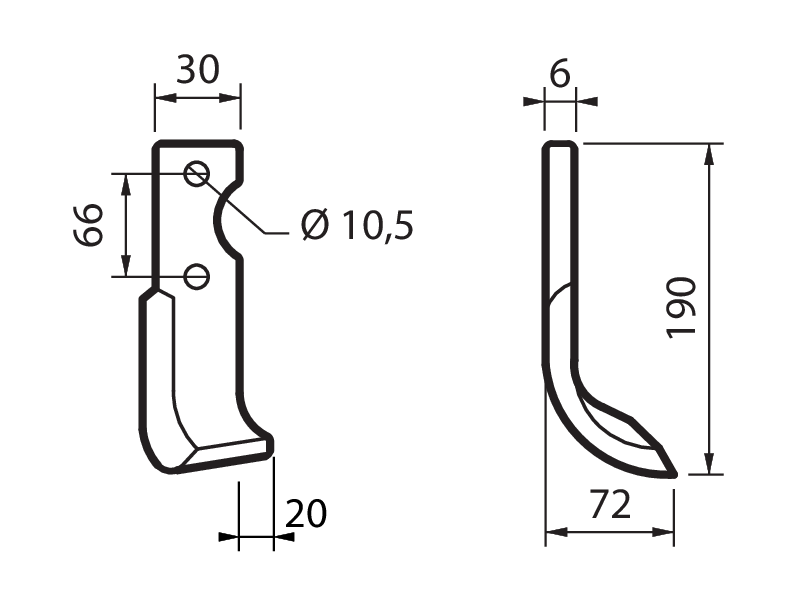 GRI01D - 705 STANDARD ARCO ELIC. DESTRA - Zappe
