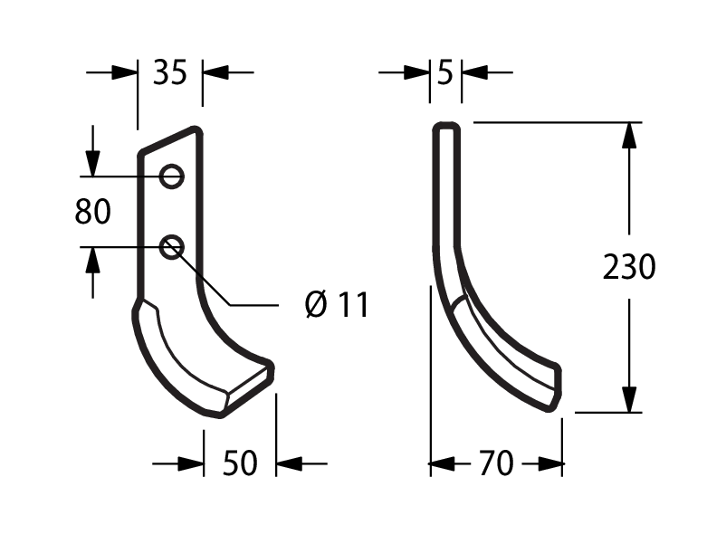 HON05D - 501 SCIABOLA ARCO - ELIC. DESTRA - Zappe