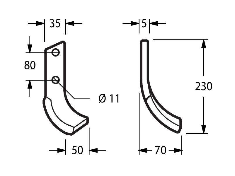 HON06D - 510-560 SCIABOLA ARCO - ELIC. DESTRA - Zappe