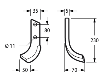 HON06S - 510-560 SCIABOLA ARCO - ELIC. SINISTRA - Zappe