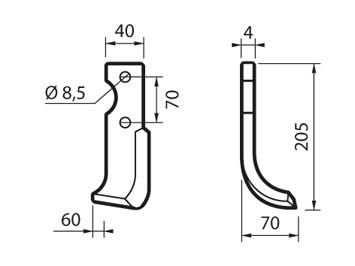 HON12S - MOTOCOLTIVATORE 401 ARCO/ ELIC. SINISTRA - Zappe