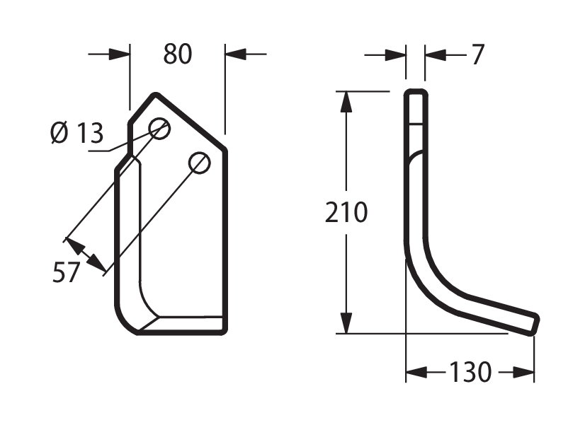 HOW03D - B2, B12, B72 0002061 ARCO DESTRA - Zappe