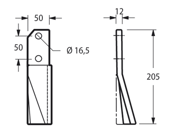 KUH02N - DENTE EL 80N-81-100N SINISTRA - Zappe