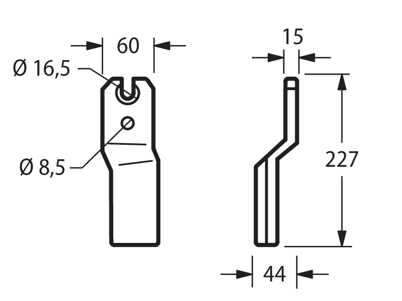 KUH115N - DENTE ATTACCO RAPIDO SINISTRO - Zappe
