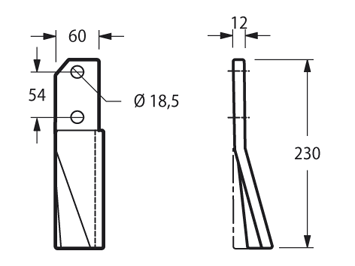 KUH16N - EL140N-142 SINISTRA DENTE - Zappe