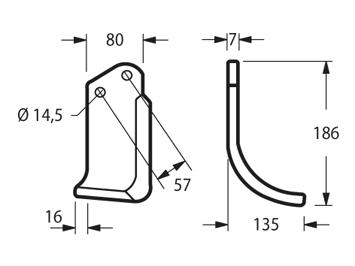 KUH96N - EL80N-81-100N ARCO ELICOIDALE SINISTRA - Zappe
