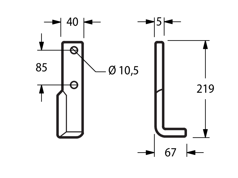 MAB09D - FORMICA NF1 - T4 ANGOLATA DESTRA - Zappe