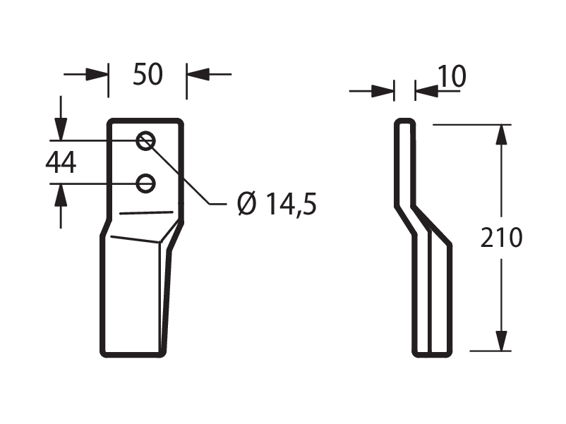 MAS25D - B71V-B101V - 0071091 DENTE DESTRA - Zappe