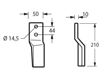 MAS25S - B71V-B101V - 0071091 DENTE SINISTRA - Zappe