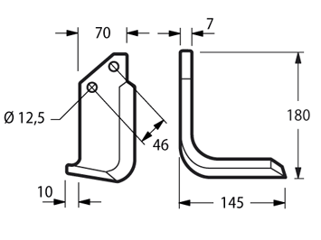 MUR12S - MB-MS 2P0-85-160 / MS2 100-120 FLANGIA A 6 ZAPPE ANG.-ELIC. SINISTRA - Zappe