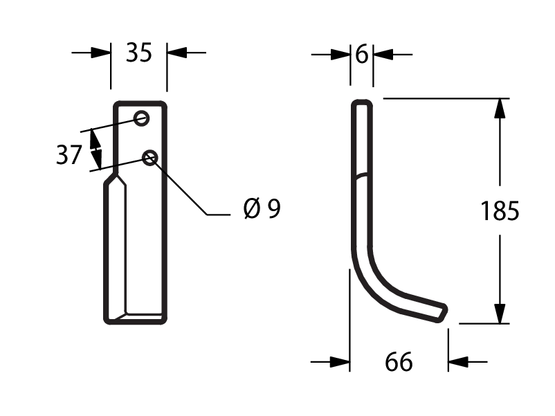 NIB03D - E V. TIPO G 519 ANGOLATA DESTRA - Zappe