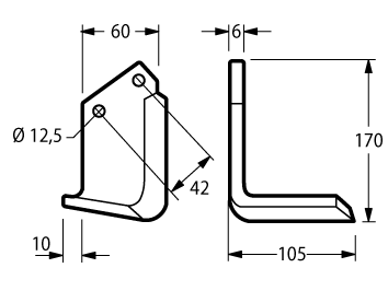 NIB09S - G 520 ANGOLATA/ELICA 60X6 K4900690 - SINISTRA - Zappe