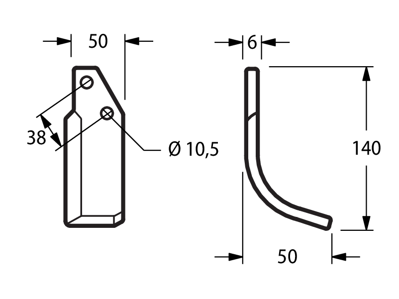 PEG09D - FA  d. 360 arco DESTRA - Zappe