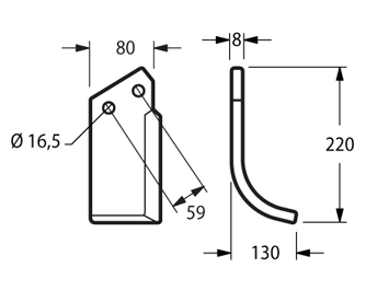 RAB03S - KG16 KG16L ARCO SINISTRA - Zappe