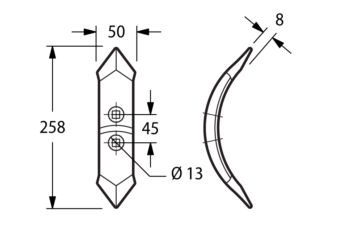 DES07 - Dente reversibile ad. Rabewerk