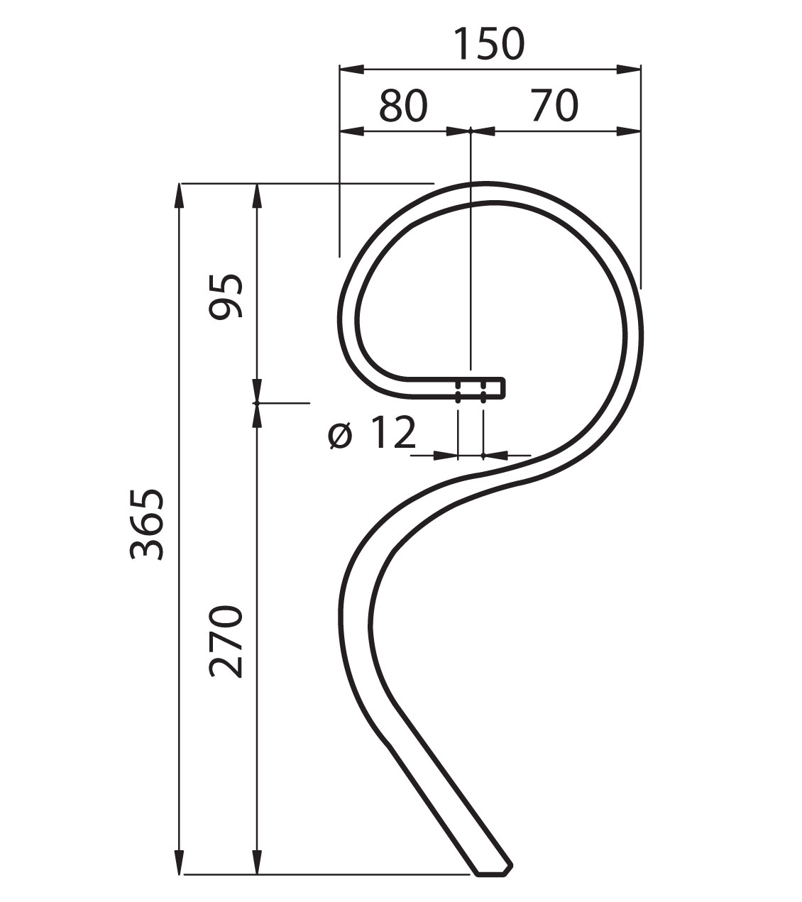 VIB17 - Molla gare posteriore alta 25x8 mm