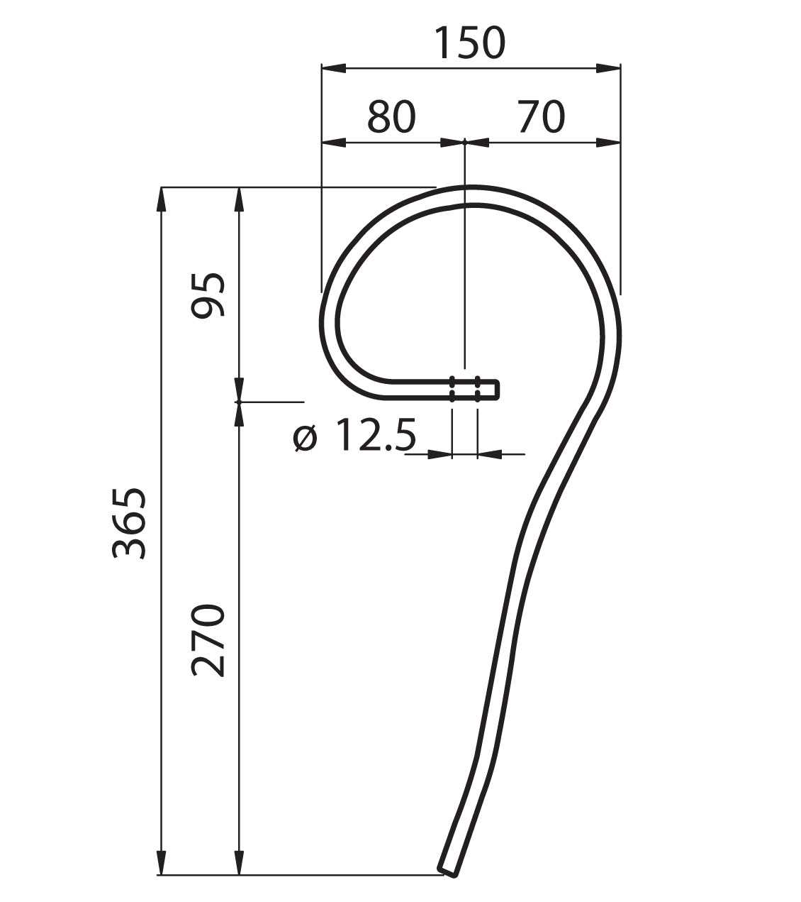 VIB36 - Molla gare anteriore alta 25x8 mm