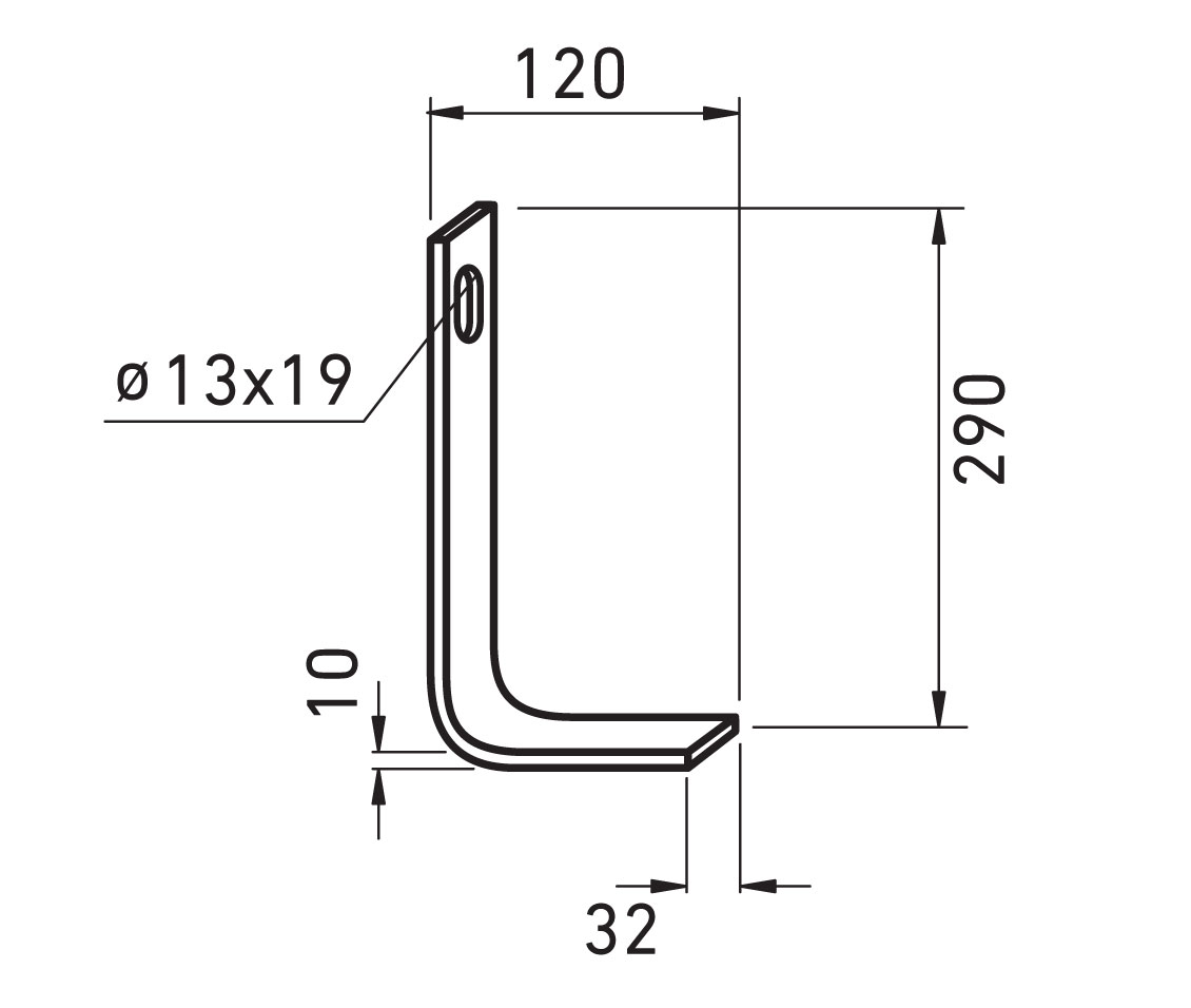 VIB40 - Rinforzo rompitraccia 32x10 mm