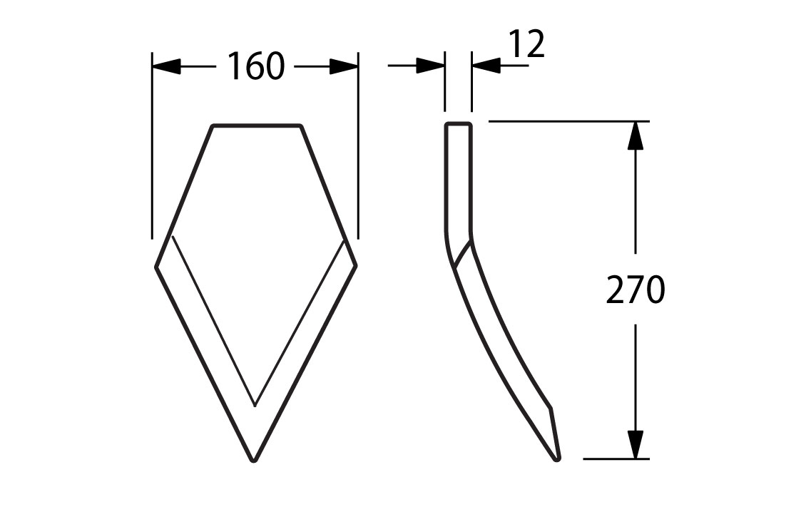 DES10 - Vomerino standard tipo pesante non forato