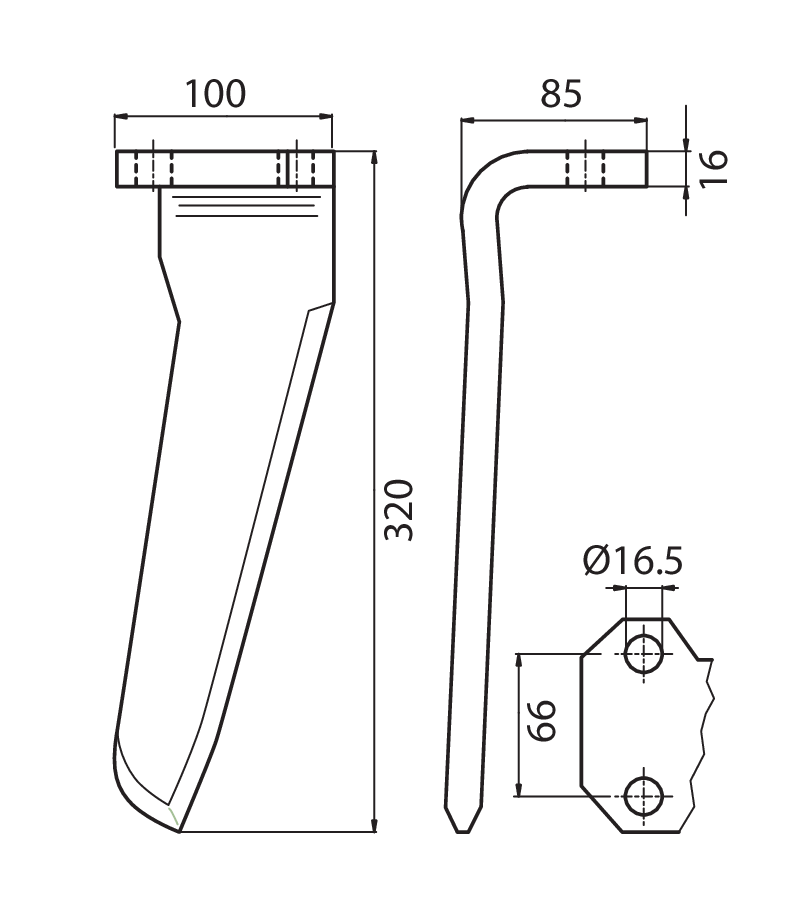 AGS01D - SIMOS - DX - Denti e coltelli per erpici rotanti