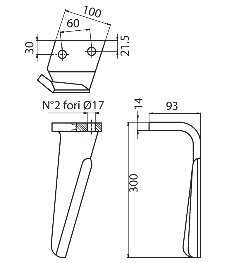 ALP06S - DG 06701- SX - Denti e coltelli per erpici rotanti