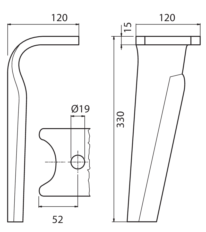 AMA06D - CULTIMIX DX - Denti e coltelli per erpici rotanti