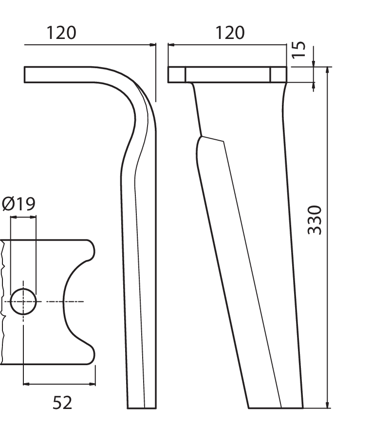 AMA06S - CULTIMIX SX - Denti e coltelli per erpici rotanti