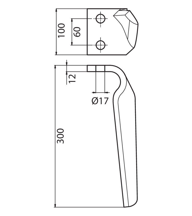 BRE38D - MEK FARMER -DX - Denti e coltelli per erpici rotanti