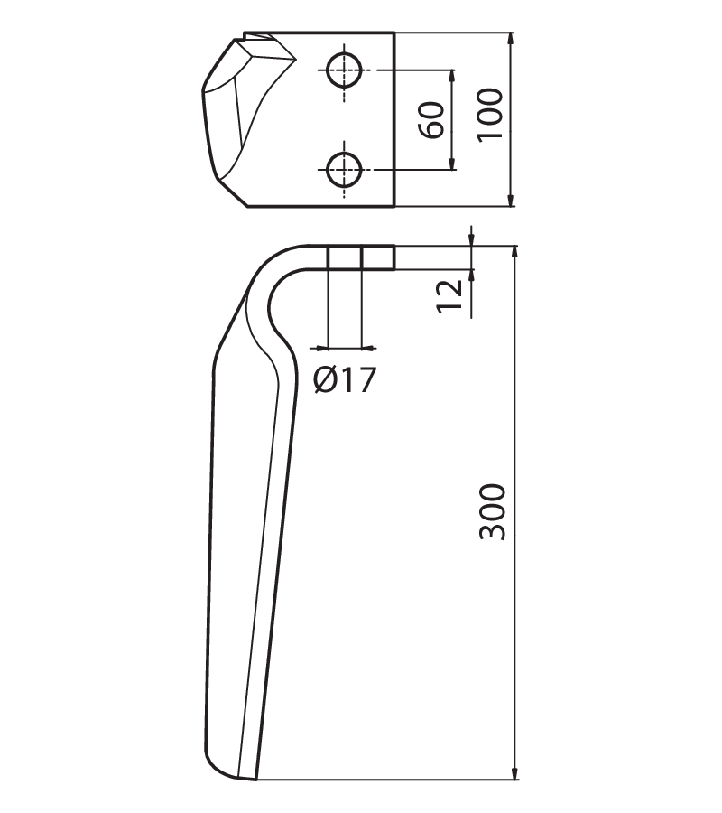 BRE38S - MEK FARMER -SX - Denti e coltelli per erpici rotanti
