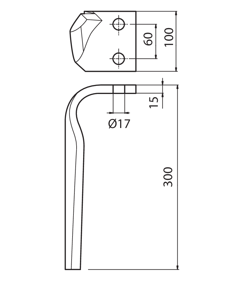 BRE39S - EL-EM-SX - Denti e coltelli per erpici rotanti