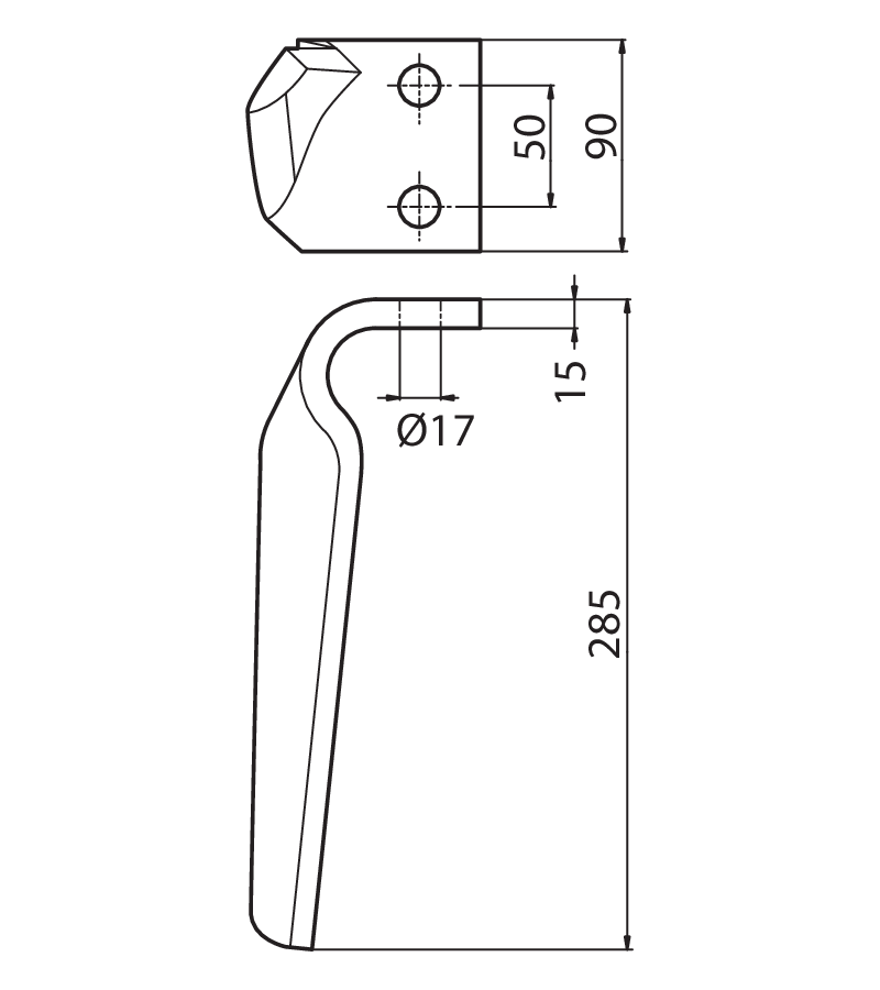 CEL41S - RANGER DENTE SPECIALE SX - Denti e coltelli per erpici rotanti