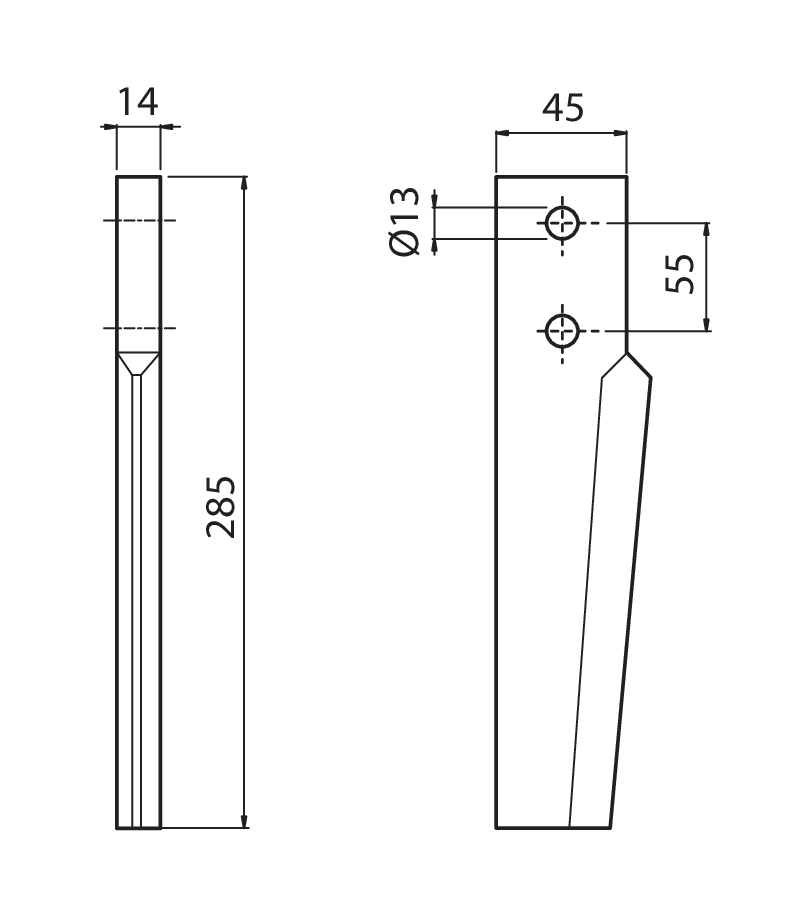 DBR03 - TB - PIATTO - GR. 1200 - Denti e coltelli per erpici rotanti