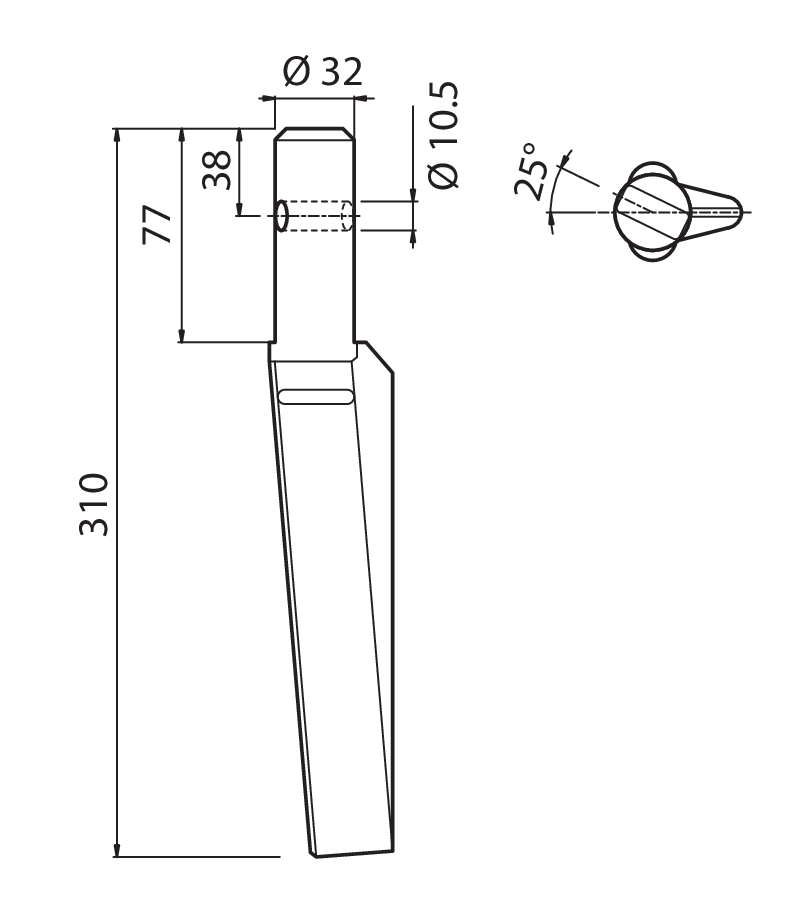 DER06S - TB/333 - SX - Denti e coltelli per erpici rotanti