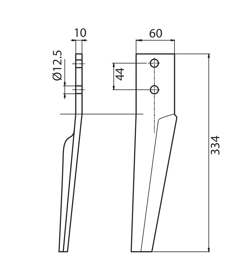 DER14D - HB/HM - ROTOFRESA - DX - Denti e coltelli per erpici rotanti
