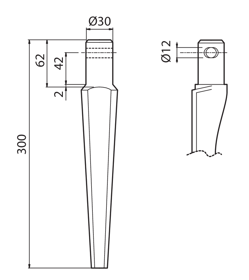 DER61 - ARGO - BRAVO 3981 01 - Denti e coltelli per erpici rotanti