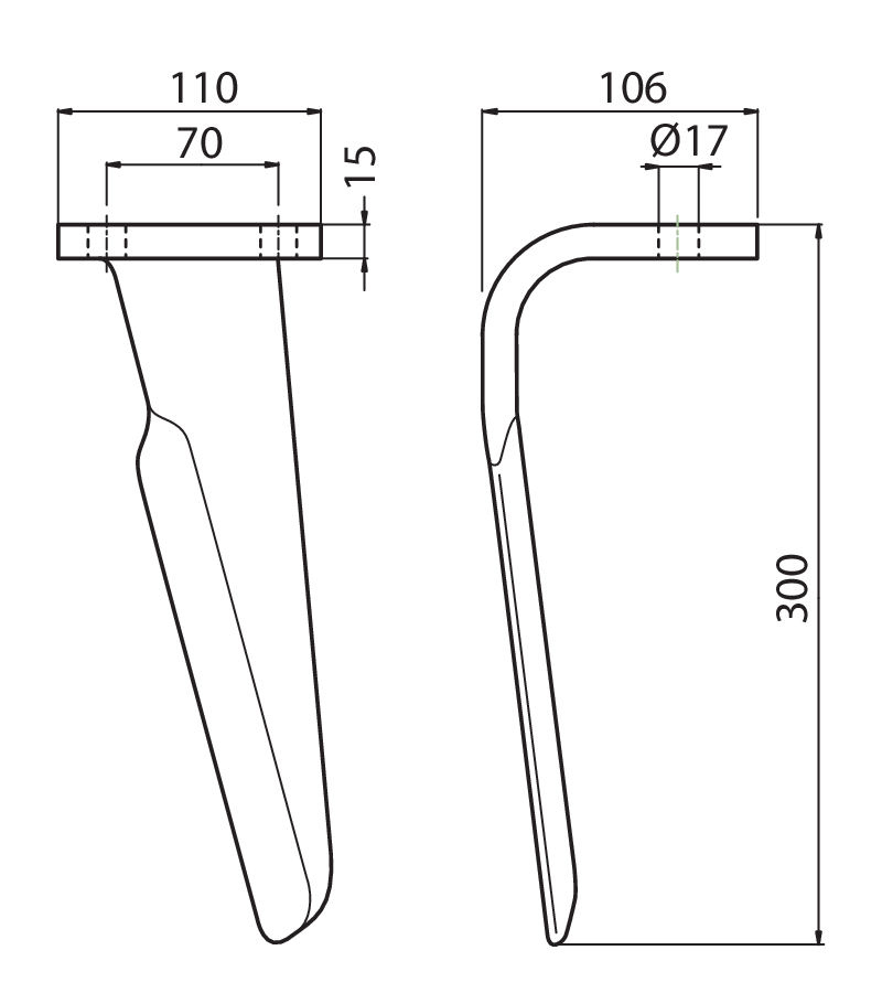 FAL43S - BIG MAGNUM - SX - Denti e coltelli per erpici rotanti