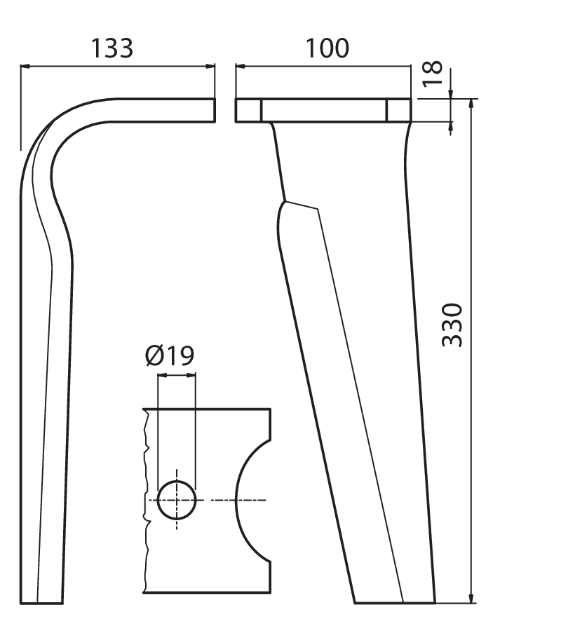 FAL54S - MAGNUM DENTE ATT. RAPIDO SX - Denti e coltelli per erpici rotanti