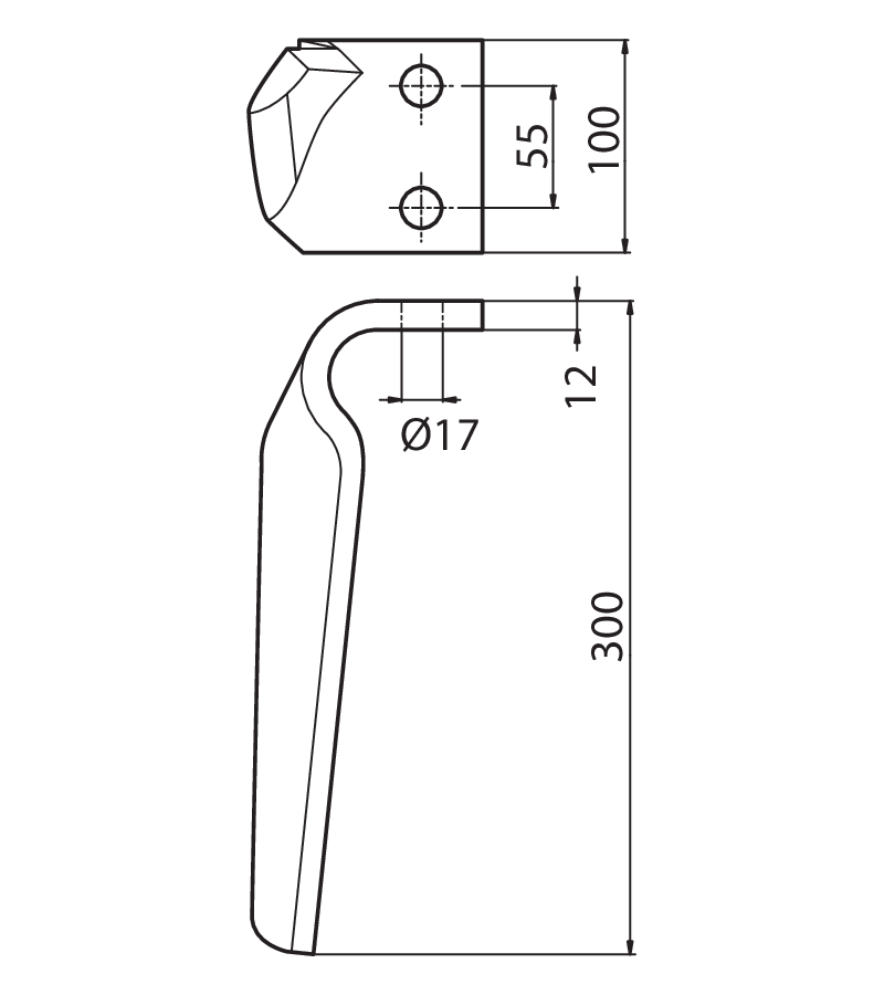 FRN01D - DX - Denti e coltelli per erpici rotanti