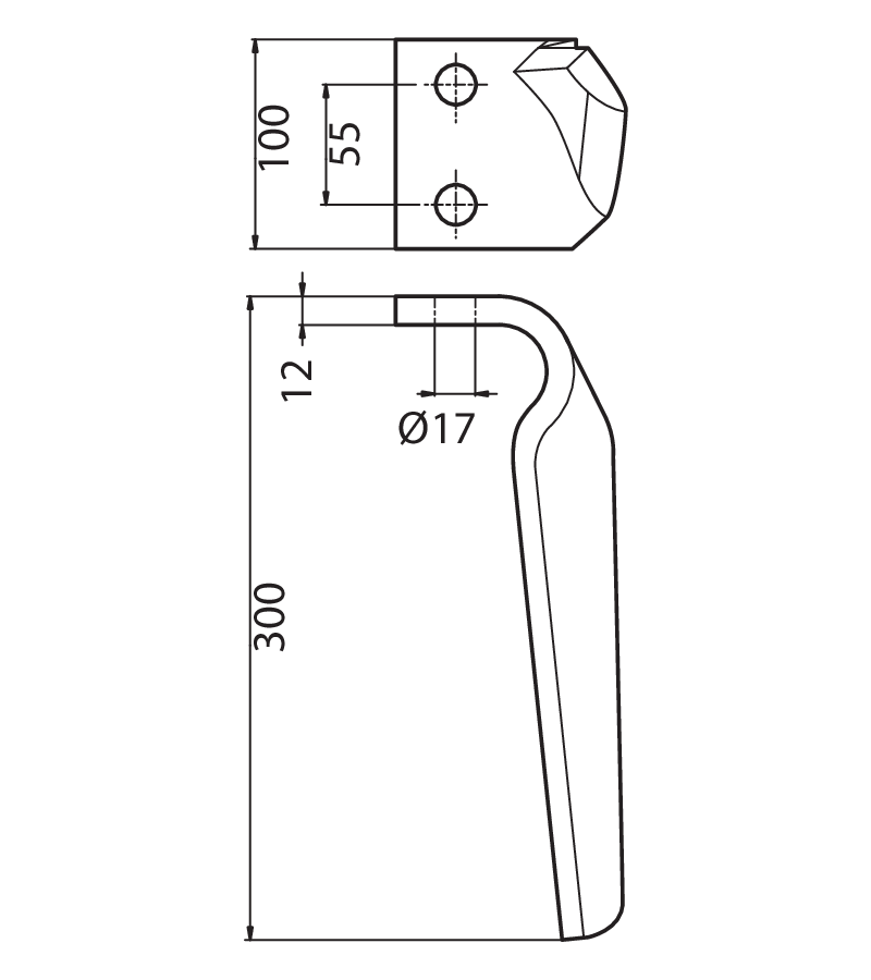 FRN01S - SX - Denti e coltelli per erpici rotanti